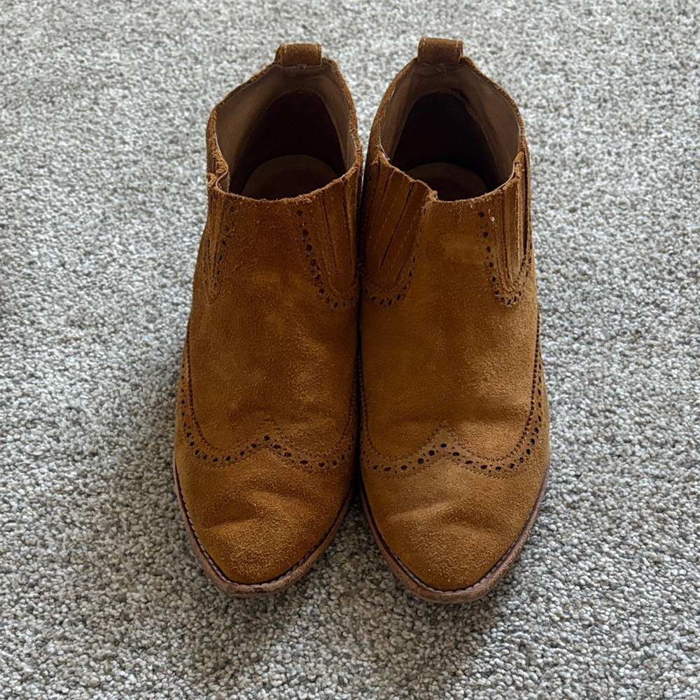 Madewell Brown Suede Ankle Booties